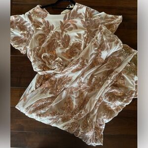 Baltic Born Muse Sequin Maxi Dress | Rose Gold - S